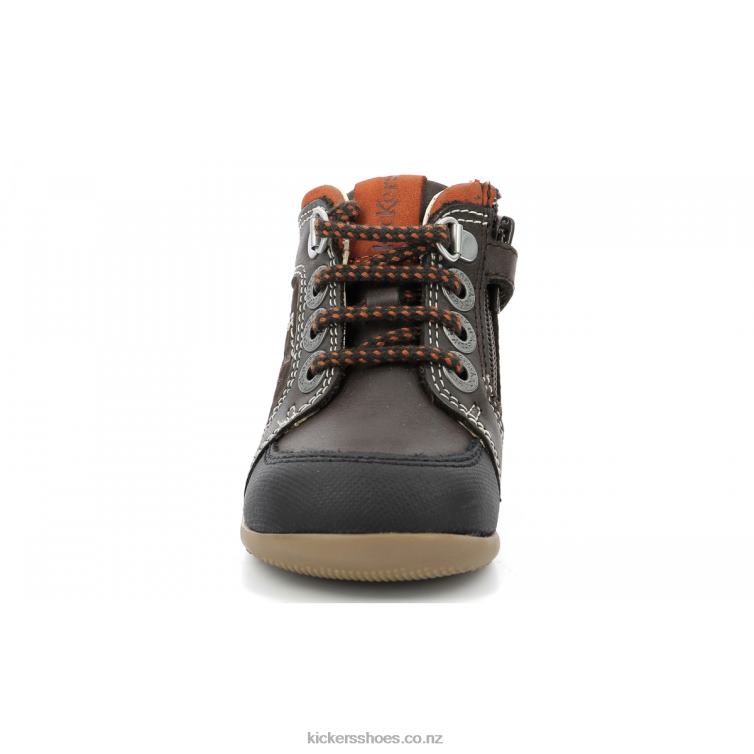 Kickers Kids Bins Mountain Dark Brown Orange NPZDR797