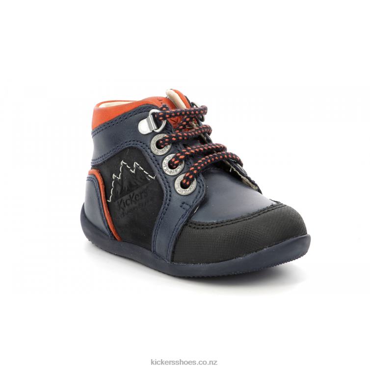 Kickers Kids Bins Mountain Navy Orange NPZDR795