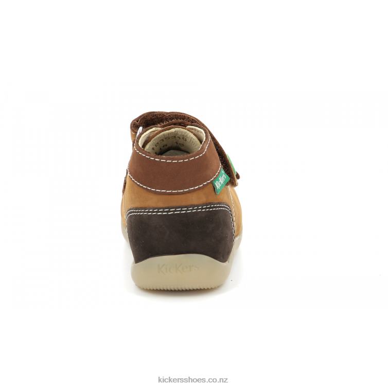 Kickers Kids Bonkro-2 Camel Brown Tricolor NPZDR904