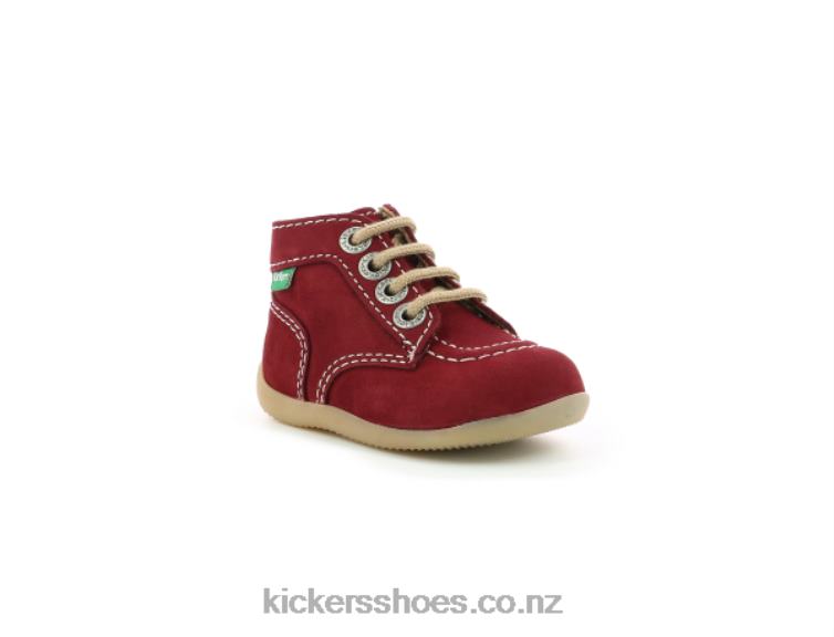 Kickers Kids Bonzip-2 Burgundy NPZDR861