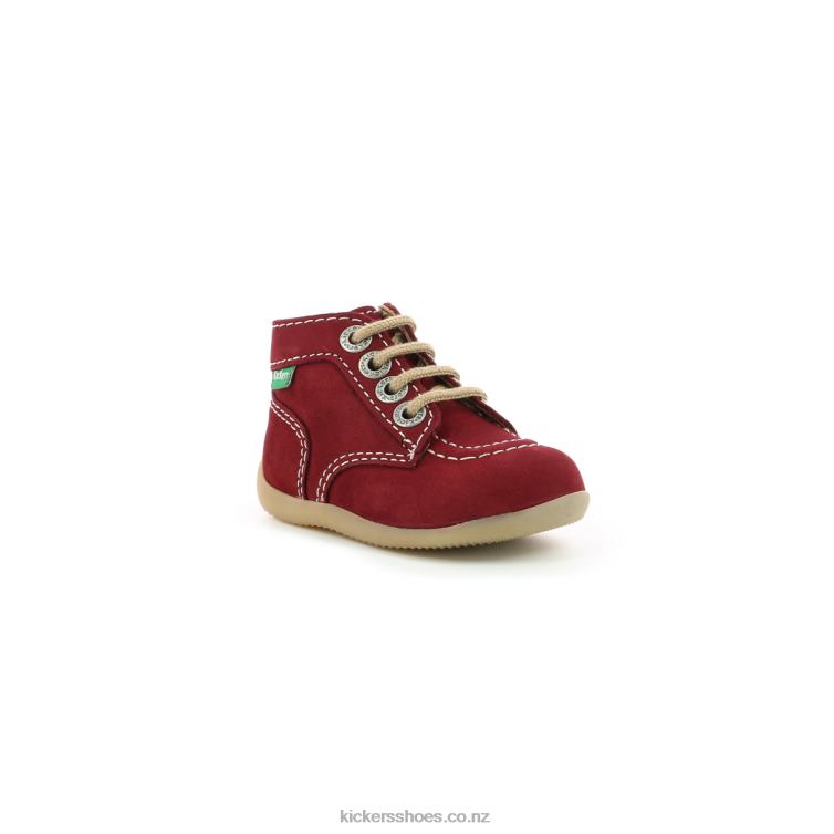 Kickers Kids Bonzip-2 Burgundy NPZDR861