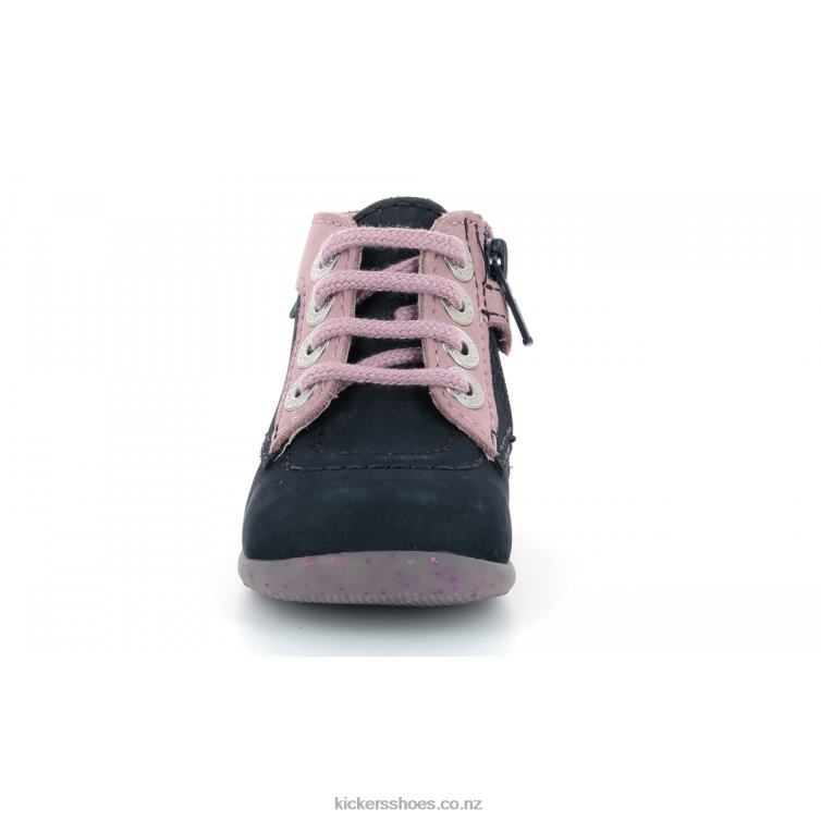 Kickers Kids Bonzip-2 Navy Pink Tricolor NPZDR921