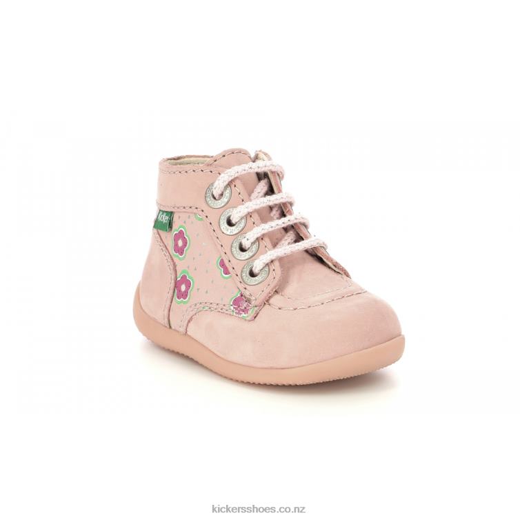 Kickers Kids Bonzip-2 Pink Flower NPZDR765