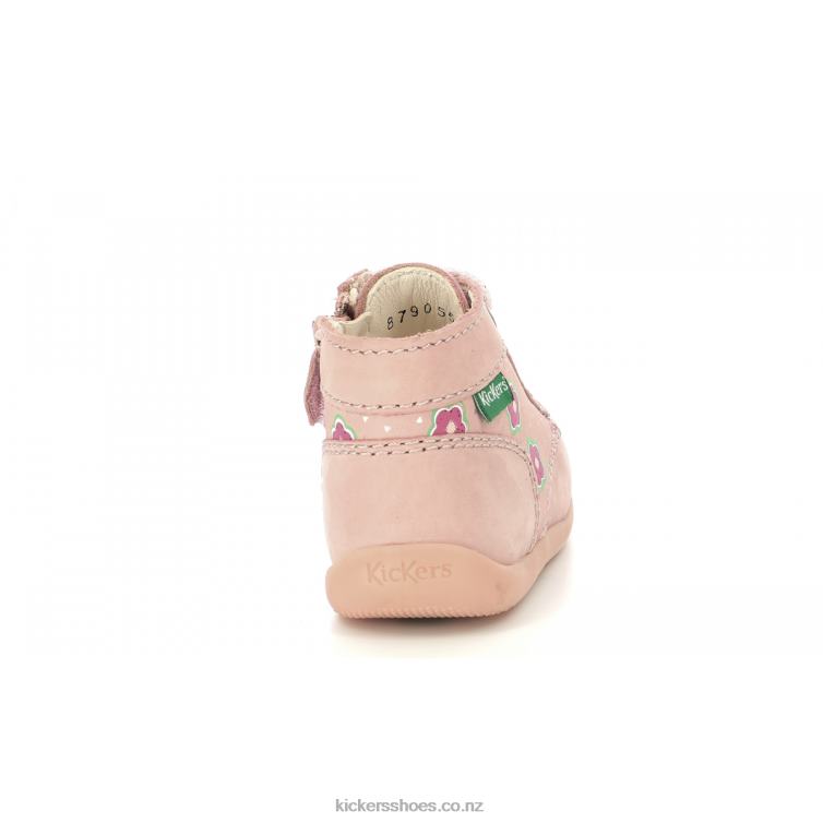 Kickers Kids Bonzip-2 Pink Flower NPZDR765