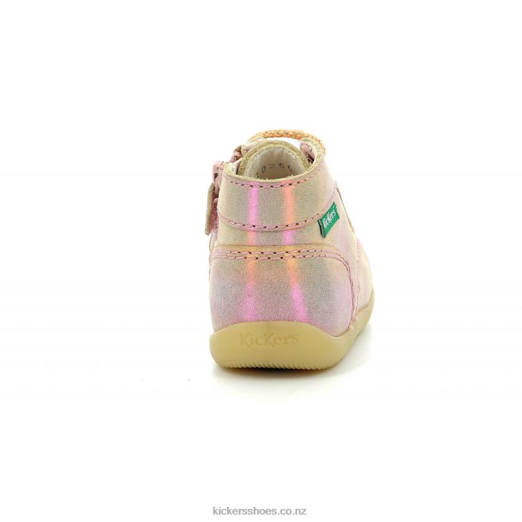 Kickers Kids Bonzip-2 Pink Rainbow NPZDR869