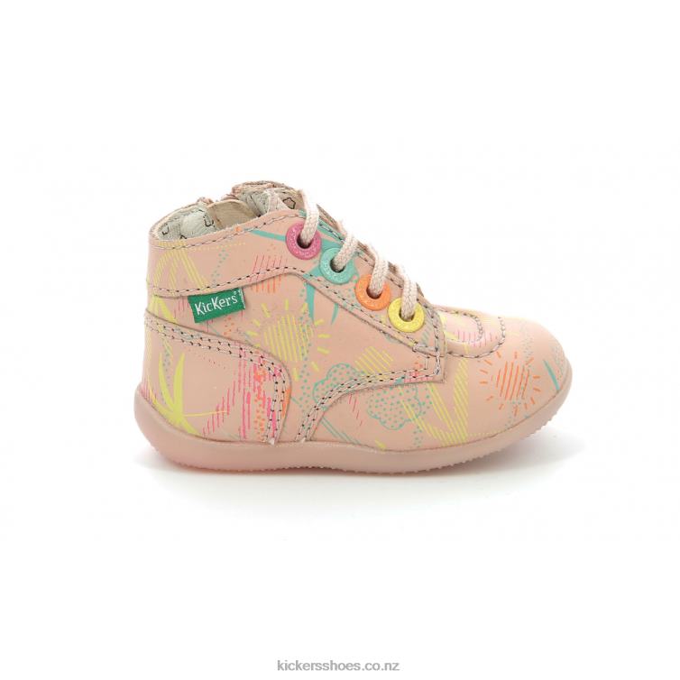 Kickers Kids Bonzip-2 Pink Sunshine NPZDR776