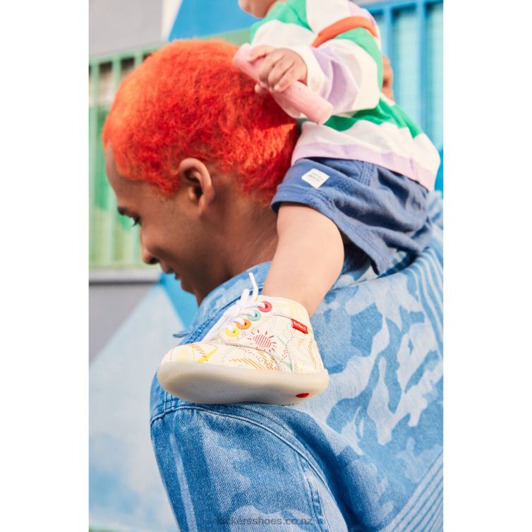 Kickers Kids Bonzip-2 White Sunshine NPZDR777