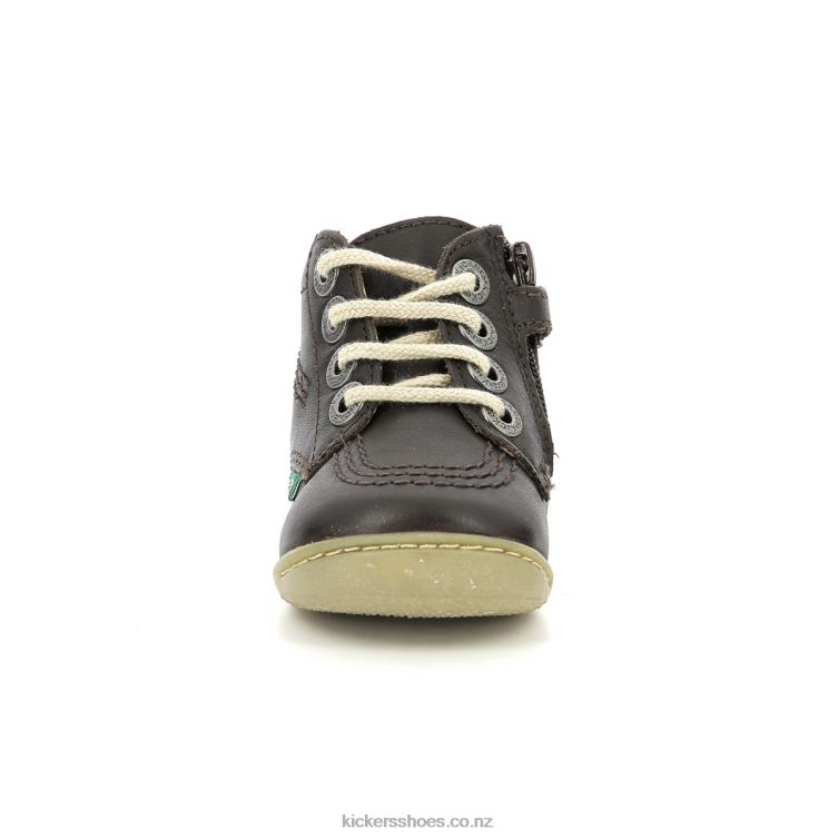 Kickers Kids Gazip Dark Brown Navy NPZDR848