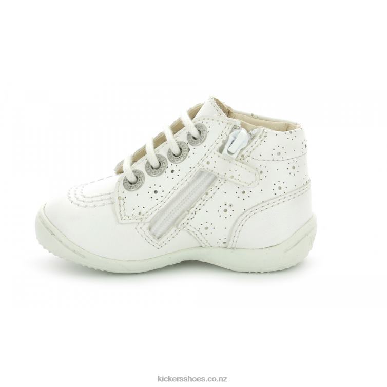 Kickers Kids Gullyzip White Perfo NPZDR794
