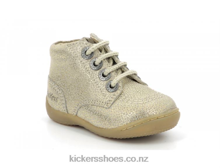 Kickers Kids Gulyflow Beige Metallized NPZDR893
