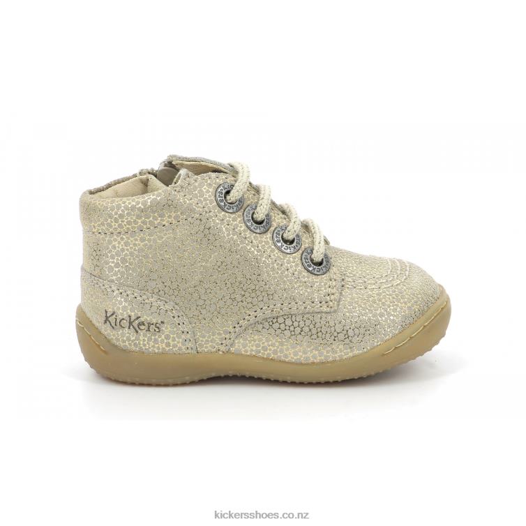 Kickers Kids Gulyflow Beige Metallized NPZDR893