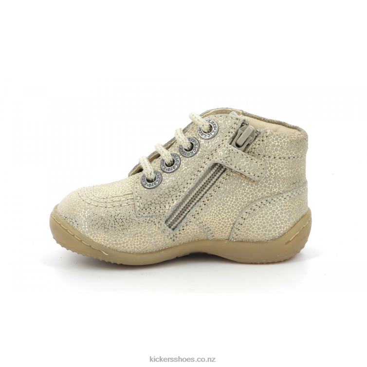 Kickers Kids Gulyflow Beige Metallized NPZDR893