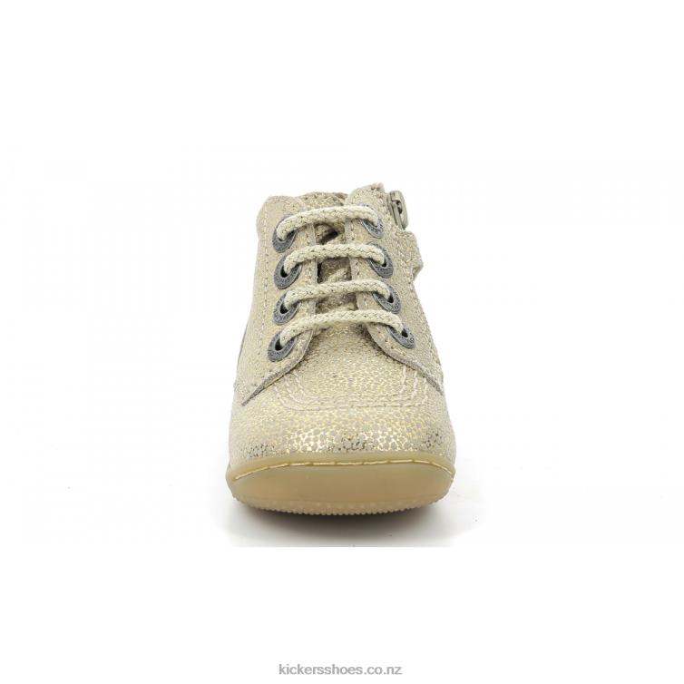 Kickers Kids Gulyflow Beige Metallized NPZDR893