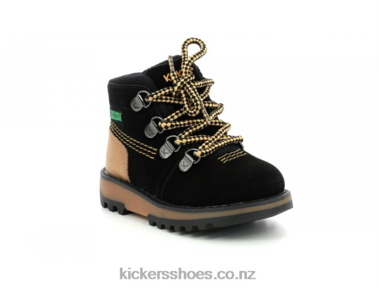 Kickers Kids Kicknature Black Yellow NPZDR815