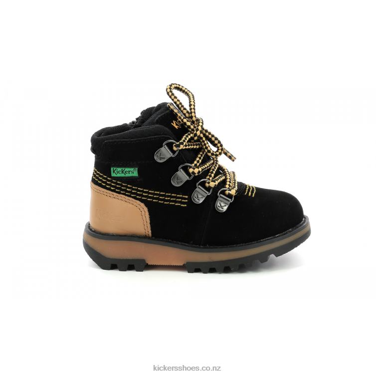 Kickers Kids Kicknature Black Yellow NPZDR815