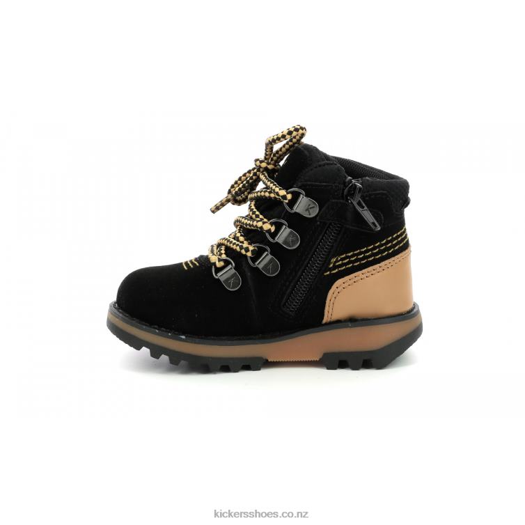 Kickers Kids Kicknature Black Yellow NPZDR815