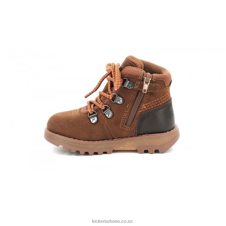 Kickers Kids Kicknature Brown Orange NPZDR816