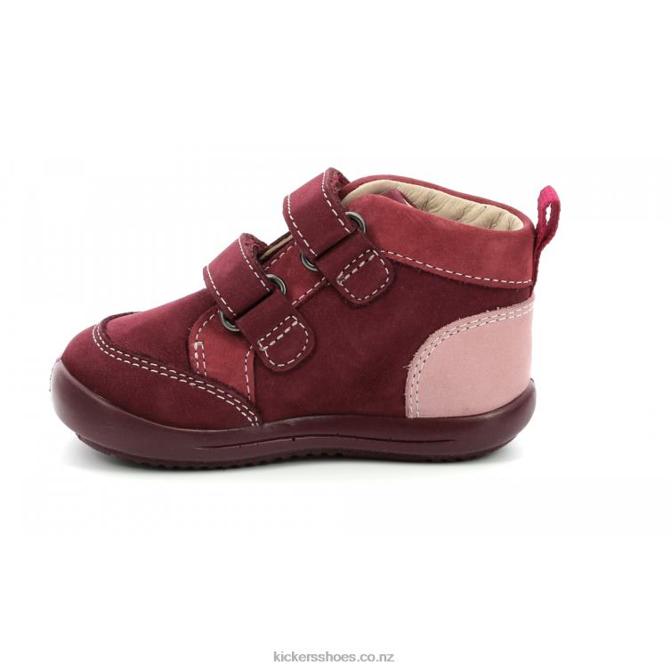 Kickers Kids Kinop Burgundy Pink Tricolor NPZDR928