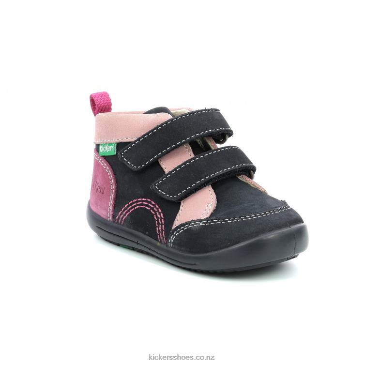 Kickers Kids Kinop Navy Pink Tricolor NPZDR927