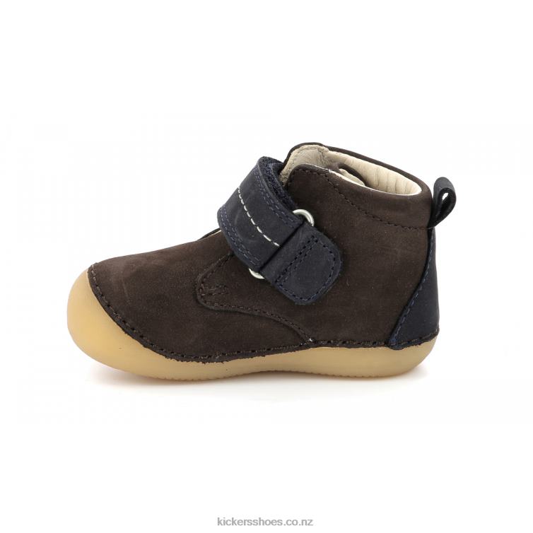 Kickers Kids Sabilo Dark Brown Navy NPZDR789