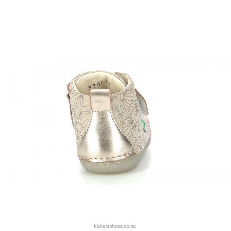 Kickers Kids Sabio White Silver Seashell NPZDR897
