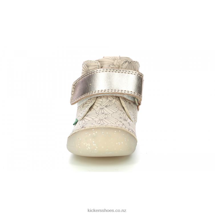 Kickers Kids Sabio White Silver Seashell NPZDR897