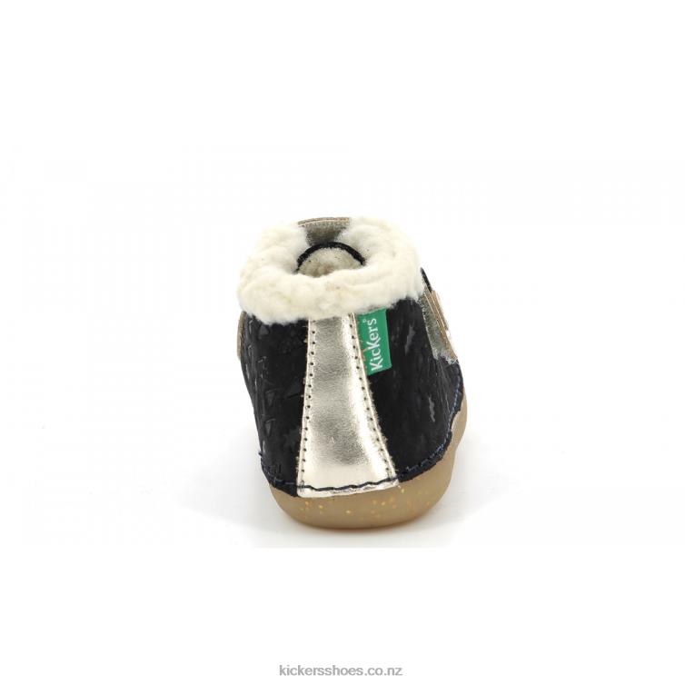 Kickers Kids So Schuss Navy Gold Fancy NPZDR829