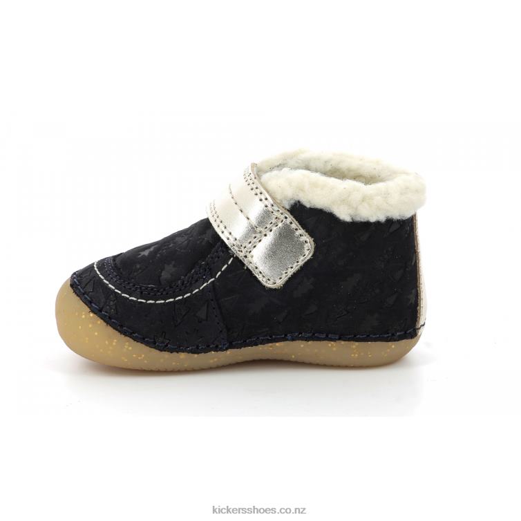 Kickers Kids So Schuss Navy Gold Fancy NPZDR829