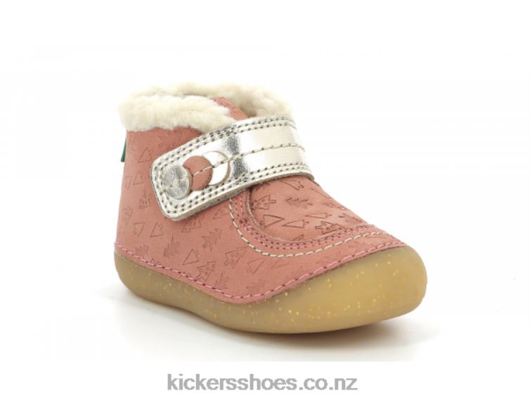 Kickers Kids So Schuss Pink Gold Fancy NPZDR827