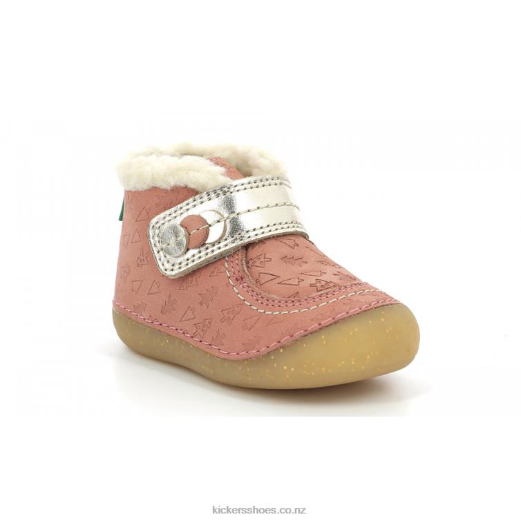 Kickers Kids So Schuss Pink Gold Fancy NPZDR827