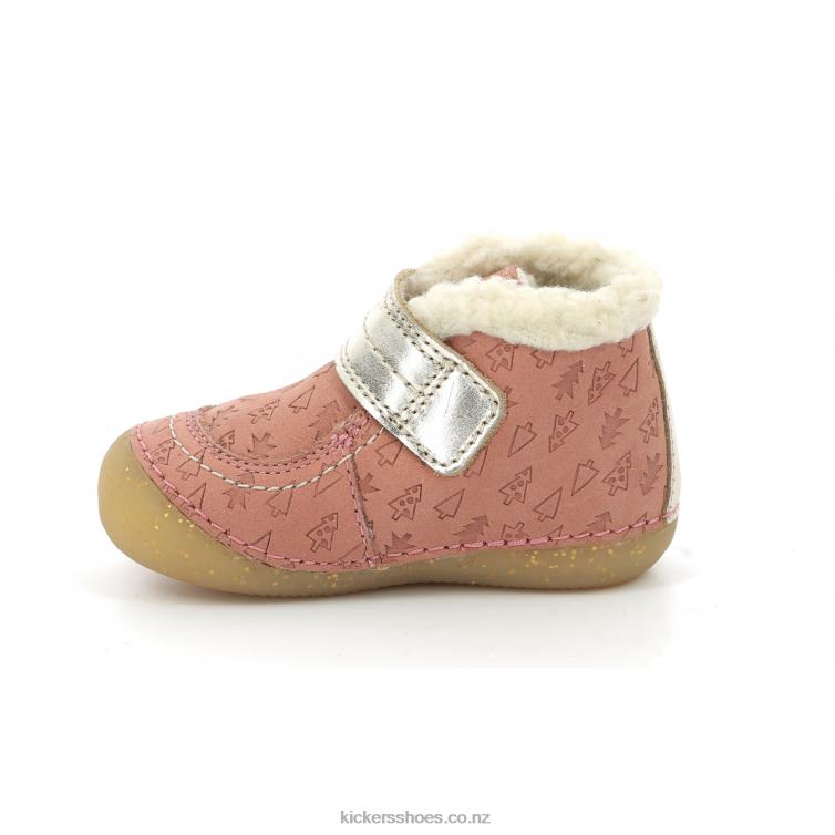 Kickers Kids So Schuss Pink Gold Fancy NPZDR827