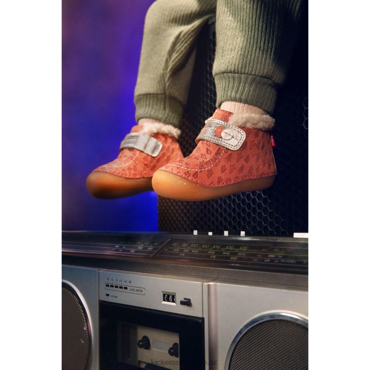 Kickers Kids So Schuss Pink Gold Fancy NPZDR827