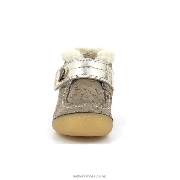 Kickers Kids So Schuss Taupe Gold Fancy NPZDR826