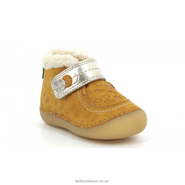 Kickers Kids So Schuss Yellow Gold Fancy NPZDR828