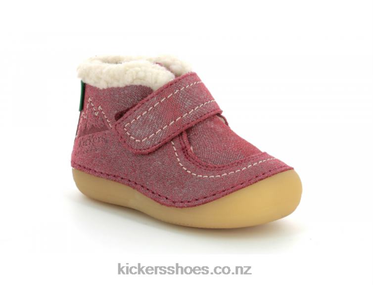Kickers Kids Somoons Pink Glitter NPZDR836