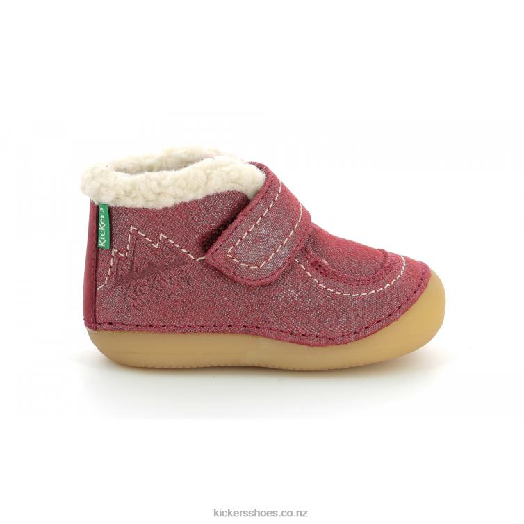 Kickers Kids Somoons Pink Glitter NPZDR836