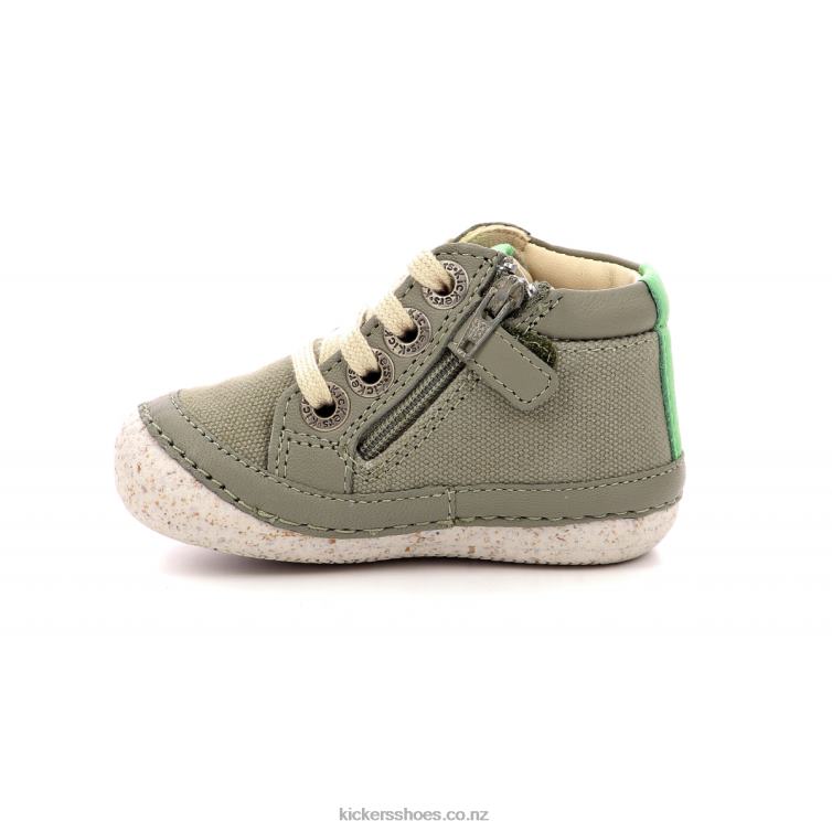 Kickers Kids Sonistreet Khaki Green NPZDR783