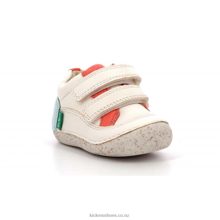 Kickers Kids Sostankro White Pink Blue NPZDR833