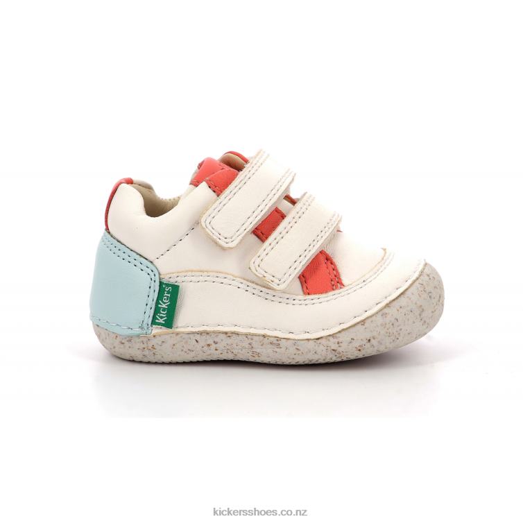 Kickers Kids Sostankro White Pink Blue NPZDR833