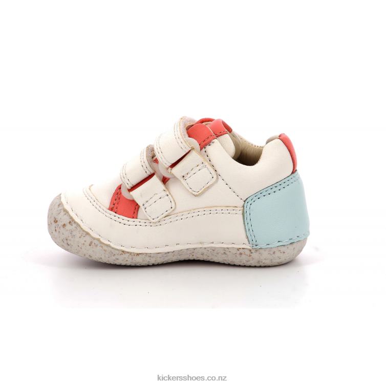 Kickers Kids Sostankro White Pink Blue NPZDR833
