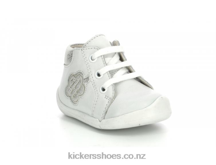 Kickers Kids Waouk White Metallized NPZDR888