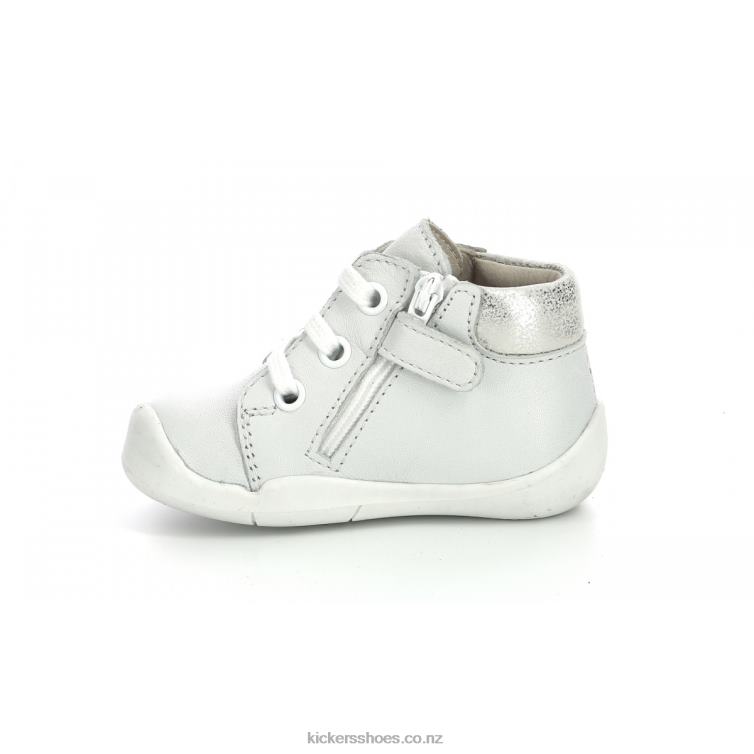 Kickers Kids Waouk White Metallized NPZDR888