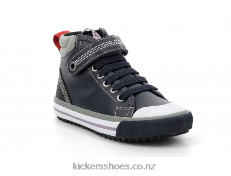 Kickers Kids Geckira Hi Navy Glitter NPZDR976