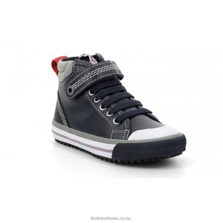 Kickers Kids Geckira Hi Navy Glitter NPZDR976
