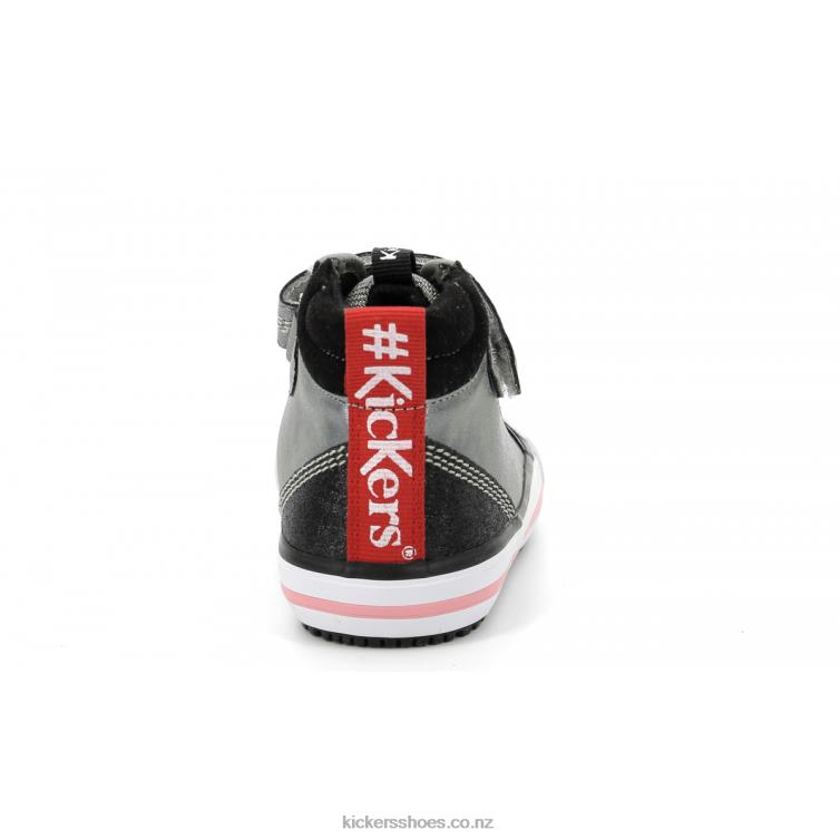 Kickers Kids Geckira Hi Silver Glitter NPZDR977
