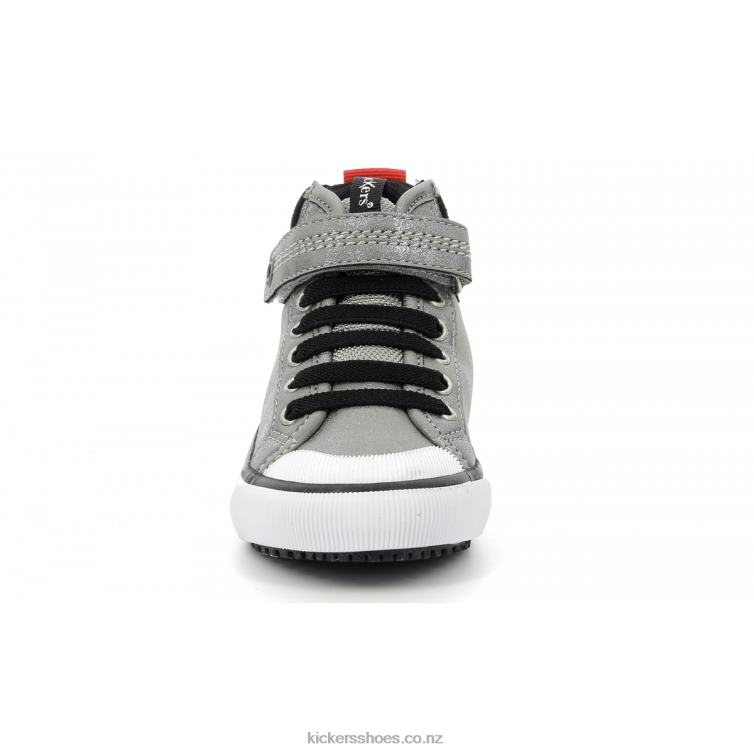 Kickers Kids Geckira Hi Silver Glitter NPZDR977