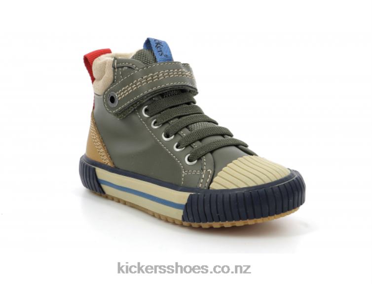 Kickers Kids Geckiro Hi Khaki NPZDR996