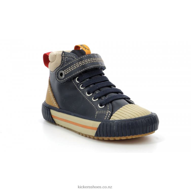 Kickers Kids Geckiro Hi Navy NPZDR997