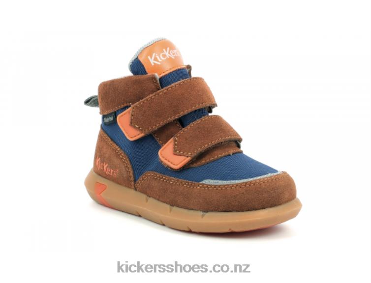 Kickers Kids Junibo Brown Blue Orange NPZDR966