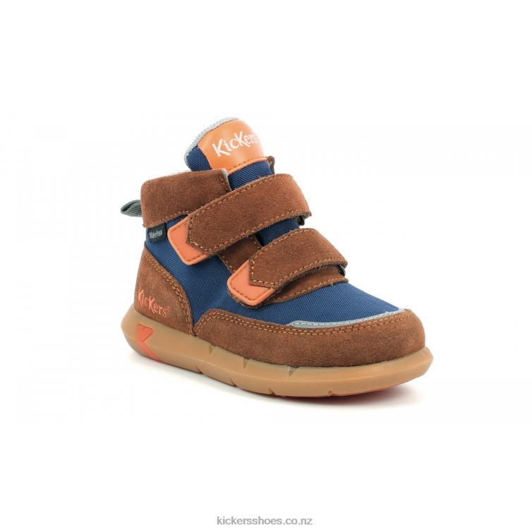 Kickers Kids Junibo Brown Blue Orange NPZDR966
